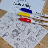 Doodle & Play Reusable Coloring Mats and Pens