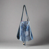 Be Blessed Denim Dumpling Bag