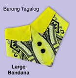 Life is Pawsome Black Barong Dog Bandana