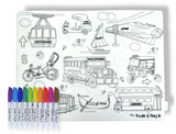 Doodle & Play Reusable Coloring Mats and Pens