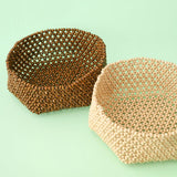 HABI Multipurpose Beaded Basket Tray