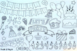 Doodle & Play Reusable Coloring Mats and Pens