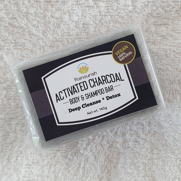 Rainourish Activated Charcoal Body & Shampoo Bar